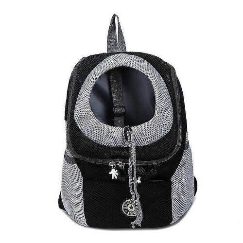 (36x45x21 cm, Black) Pet Carrier Backpack Breathable Travel Shoulder Bag