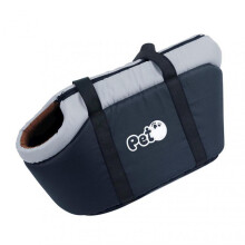 Cat Carrier Soft Waterproof Breathable Foldable Portable Pet Dog Travel Carrier Bag with Shoulder Straps for All Seasons Black 43x30x28cm/17.0x11.8x1