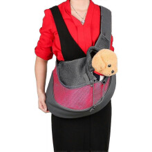 Small Pet Dog Cat Carrier Bag Small Pet Carrying Shoulder Bag Canvas Bag (l, Pink)