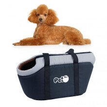 Cat Carrier Soft Waterproof Breathable Foldable Portable Pet Dog Travel Carrier Bag with Shoulder Straps for All Seasons Black 38x20x25cm/15.0x7.9x9.