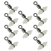 10 Pcs 3 Way TShaped Rolling Barrels Fishing Swivels Bead Swivels Fishing Tackle