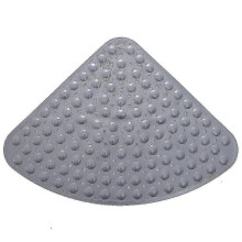 Square Curved Shower/bath Mat, Non-slip, Mildew Proof And Machine Washable for Walk-in Shower Tray, Ideal for Children And Elderly (grey) Hs
