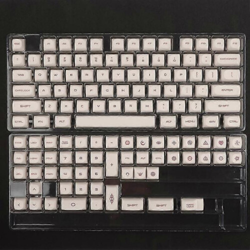 126 Keys Cute Graffiti Keycaps Ma Profile Thick Pbt Dye Sub Keycaps Mechanical 2