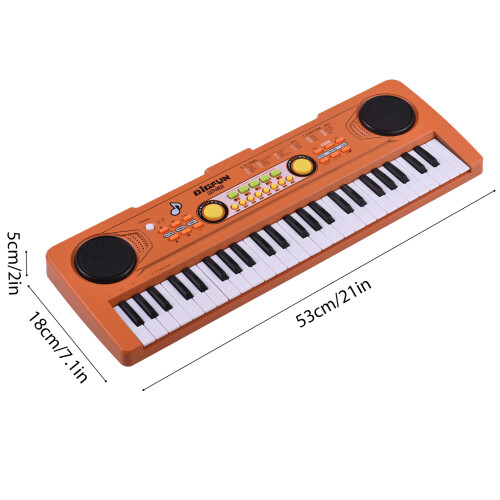 49-Tasten-Elektronisches Keyboard 53x18x5 cm Orange 1