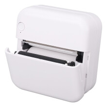 200DPI Bluetooth Portable Thermal Printer with 10 Rolls, Black & White