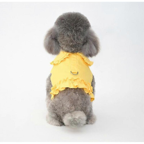 (S,Blue)Pet Clothes New Pet Traction Clothes Corset Cat Clothes 2