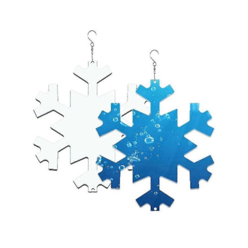8 Pack 10 Inch Sublimation Wind Spinner Blanks,3d Snow Sublimation Wind Spinner Blanks for Outdoor 1