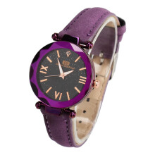 (Purple-Artificial Leather Band) Sky Watch Starry Waterproof Magnet Strap Buckle Stainless Gift Quartz Wristwatch