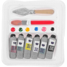 1 Set Doll House Paint Box with Pigment Model Miniature Doll House Pigment Box Doll House Accessory