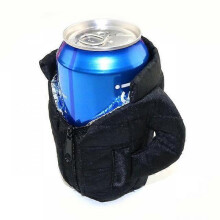 (Black) Coke jacket cans of beer insulation jacket insulation jacket down protective cover