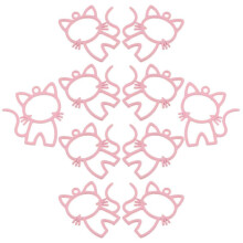Tiny Charms Cute Pendants for Necklaces Dresses Skirts Pants Handmade Pink 0.1X2.5X2.6CM 10Pcs