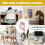 Desk Backpack Hook No Drilling Backpack Hanger Under Desk Clamp Holder for Earphone, Cute Table Side Hook Organizer for Dorm Home Rose 3