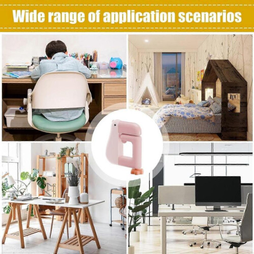 Desk Backpack Hook No Drilling Backpack Hanger Under Desk Clamp Holder for Earphone, Cute Table Side Hook Organizer for Dorm Home Rose 2