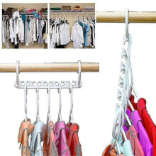 Saving Space Multi Function Magic Wonder Closet Organizer Hanger Clothes 8pcs