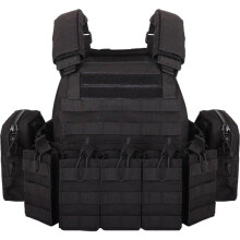 Tactical Vest Military Molle Bag Plate Carrier Vest Hunting Combat Vest Tactical Vest Armor Adjustable Training 13.7811.02inch/3528cm black