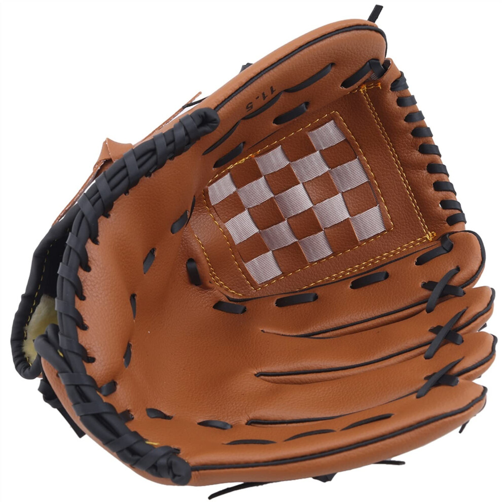 Brown Baseball Glove For Kids/Teens/Adults Size 9.5/10.5/11.5/12.5 Left Hand (11.5)