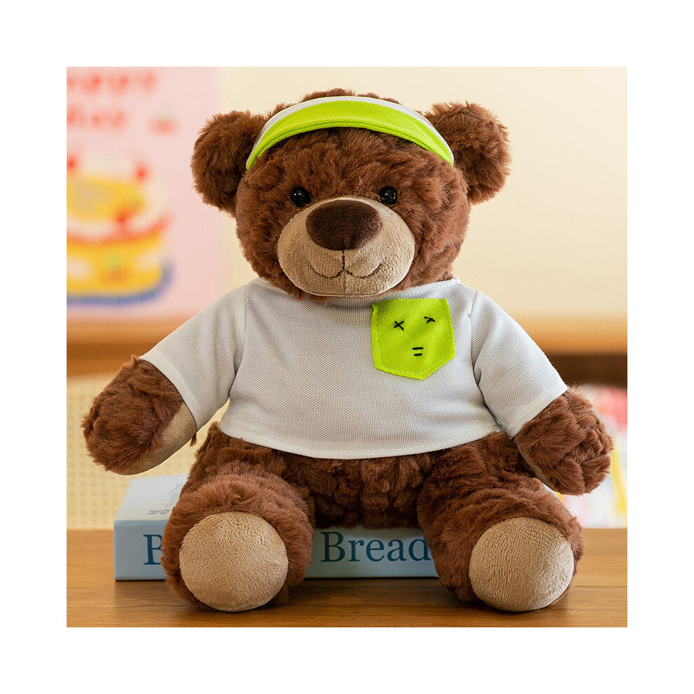 (Brown Green) Bear Plush Hoodie Toy Fashion Comfortable Cute Cartoon Holiday Childrens Gift-image-OPC-PJ797MY-NEW