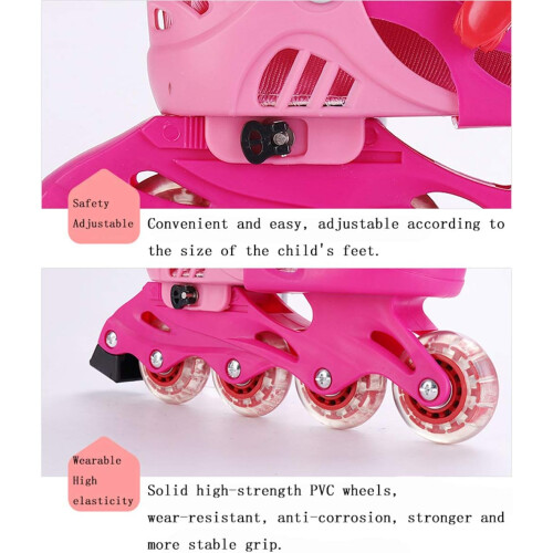 Inline roller skates women's inline skates Pink L 2