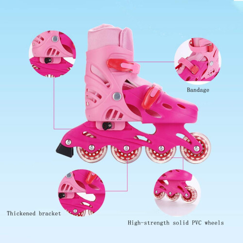 Inline roller skates women's inline skates Pink L 1