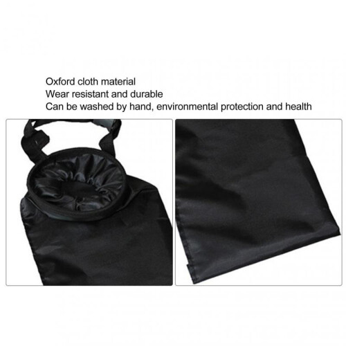 Car Garbage Bag Foldable Oxford Cloth Multifunction Ingenious Hanging Car Trash Bag Black Black 2