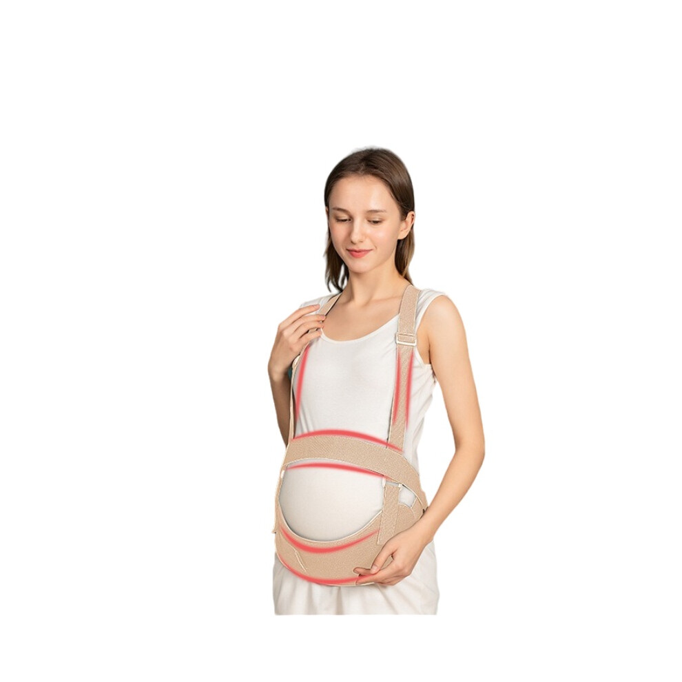(Khaki, L) Breathable Belly Maternity Band Pain Relief With Elastic Reinforced Band-image-OPC-PJ79986-NEW