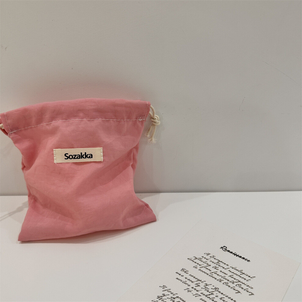 (Pink) Oxford Street Fashion Drawstring Bag Soft Storage Toiletry Portable-image-OPC-PJ79BFN-NEW