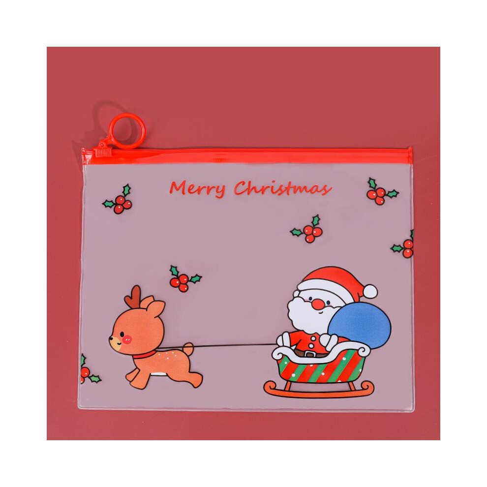 (Santa Clau) Pencil Transparent Christmas Pouch Pvc Bag Organizer Waterproof Case Storage-image-OPC-PJ79BXH-NEW