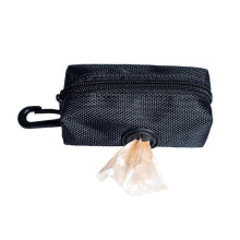 (black) New Hot Portable Zipper Pet Puppy Poop Pick-Up Bags Garbage Bag Storage Holder Hook Pouch Waste Bag Dispenser Pet Supplies