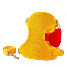(L Suit, Chest back rope) Convenient Backpack Harness With Leash for Dog Cute Cartoon Pet Self Carry Backpack Leash for Outdoor Walking