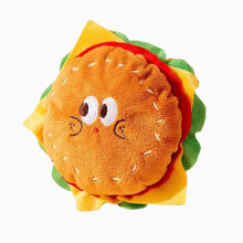 (Accessories, Big Eye Burger) Convenient Backpack Harness With Leash for Dog Cute Cartoon Pet Self Carry Backpack Leash for Outdoor Walking