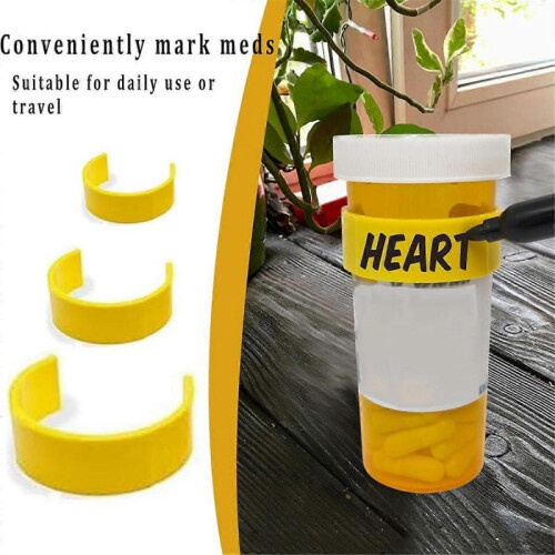 Medicine Bottle Label Clips Pack with Labels Pen 18PCS 2