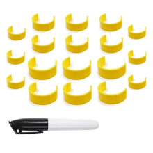 Medicine Bottle Label Clips Pack with Labels Pen 18PCS