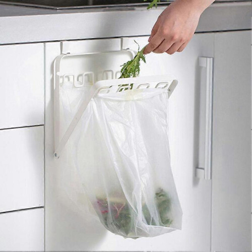 Trash Bag Holder Hangable Bracket for Garbage Pouch Metal Garbage Pouch Holder for Kitchen Doors Fo 2