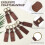25PCS Wooden Keychain Blanks Rectangle Wood Keychain Blanks with Leather Strap Engraving Blanks Key 4