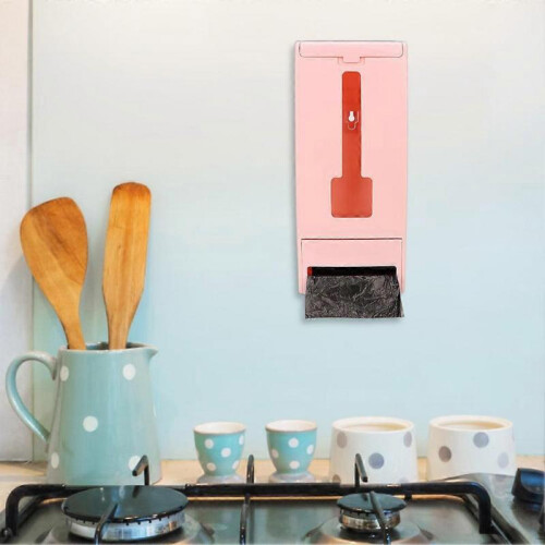 Wall Mounted Plastic Bag Dispenser Garbage Trash Bags Storage Box Organizer Holder for Kitchen 2
