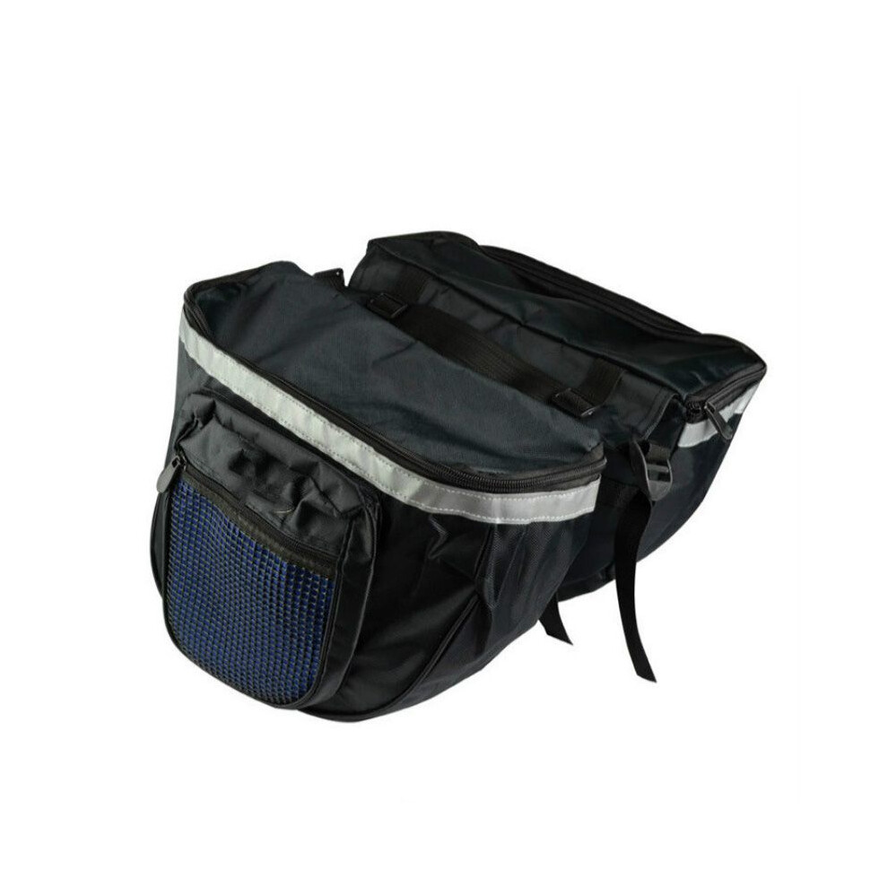 (Blue) Bike Cycling Bicycle Rear Rack Seat Trunk Saddle Tail Storage Bag Pouch Pannier