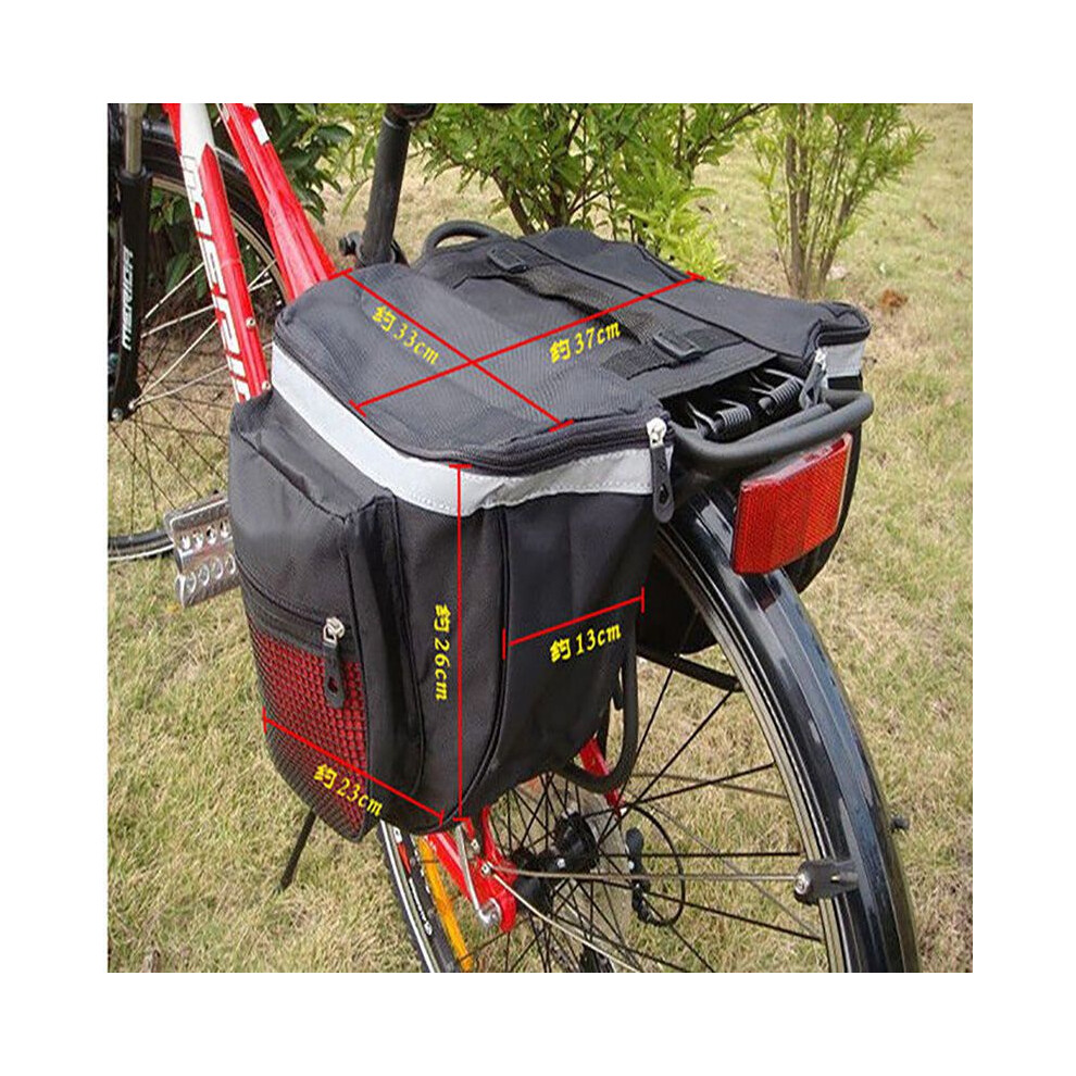 (Red) Bike Cycling Bicycle Rear Rack Seat Trunk Saddle Tail Storage Bag Pouch Pannier