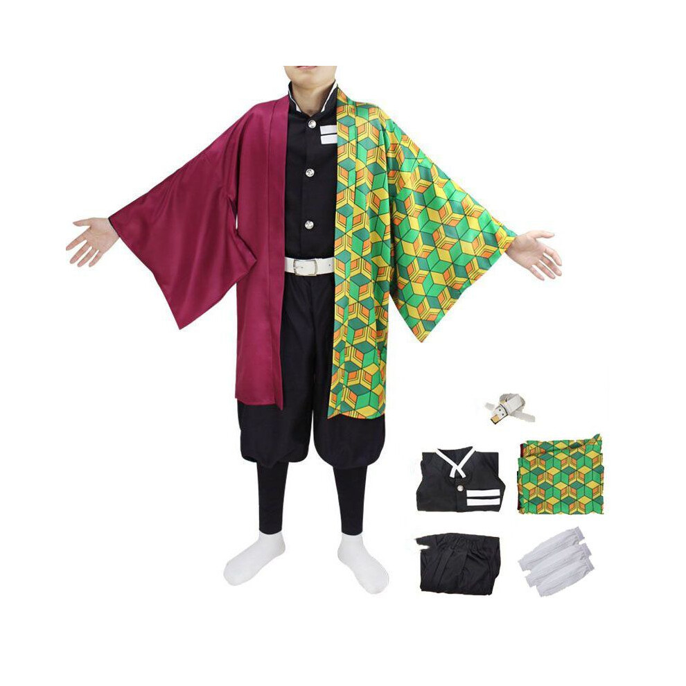 (Tomioka Giyuu Costume, M) Kimetsu Demon Slayer No Yaiba Kamado Nezuko Cosplay Costume Kimono Robes Suit