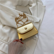(Gold) Crossbody Bag Shoulder Women Soft Leather Fashion Simple Color Casual Solid