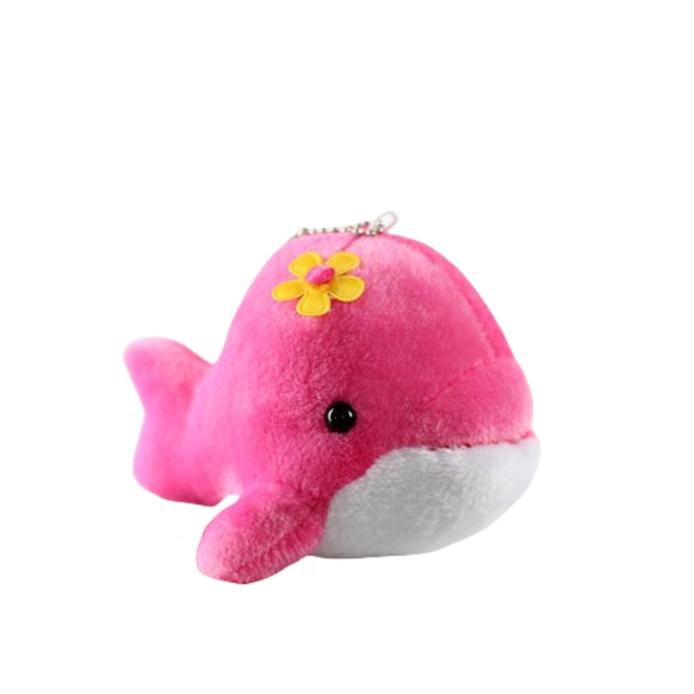 (Rose Red) Plush Toy Dolphin Whale Mini Stuffed Animal Doll Bag Pendant Kid Gift Decoration-image-OPC-PJ79N5G-NEW