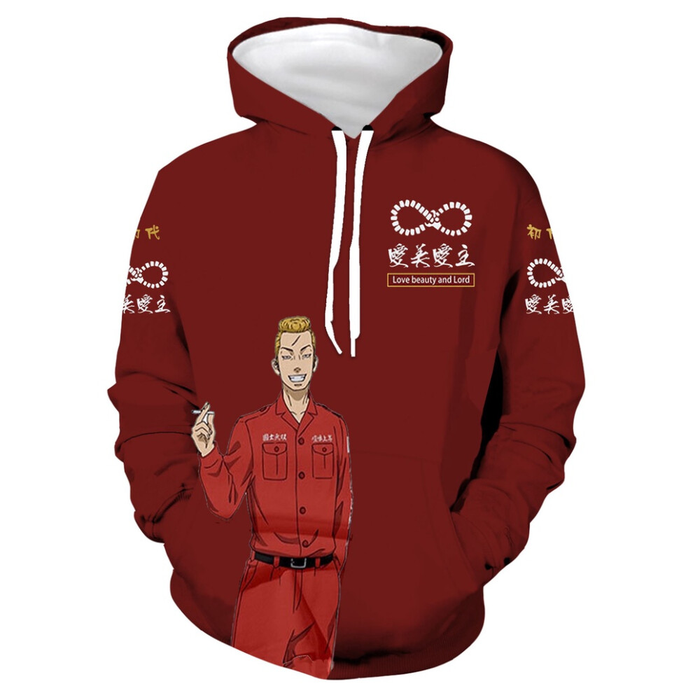 (Red, S) Revengers Tokyo Hoodie 3d Printed Hooded Sweatershirt Unisex Fashion Tops Casual-image-OPC-PJ79XRH-NEW