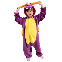 (For Kids, 130cm) Unisex Adult Dragon Animal Onesie Pajamas Cosplay Fancy Costume Sleepwear Dress