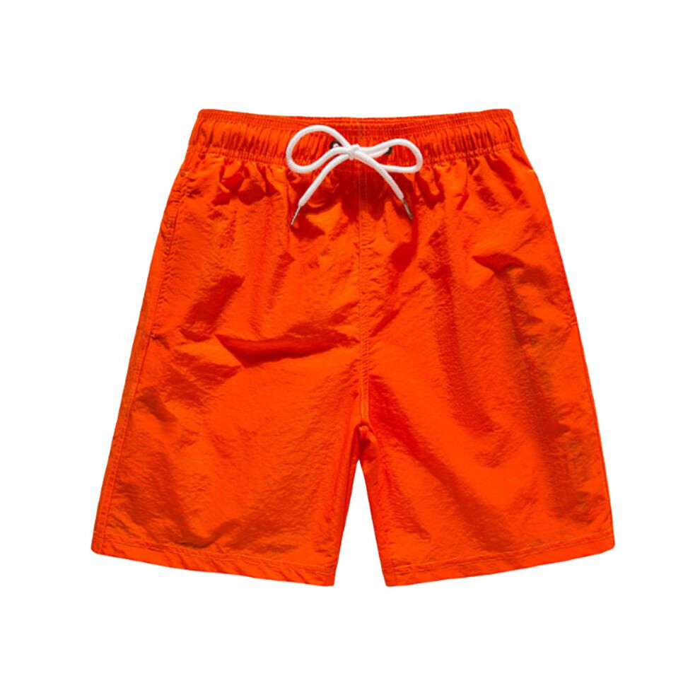 (Orange, M) Running Mens Swimming Board Shorts Swim Gym Shorts Trunks Swimwear Beach Pants-image-OPC-PJ7B5BX-NEW