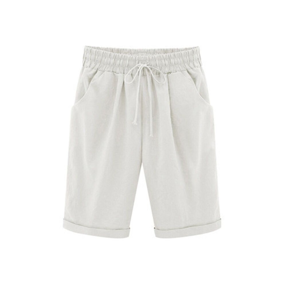 (White, S) Summer Loose Womens Mini Drawsing Shorts Beach Running Gym Hot Loungewear Pants-image-OPC-PJ7B5RZ-NEW