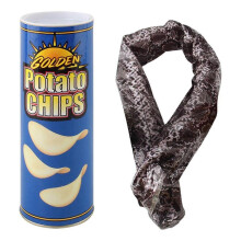 (E) Potato Chips Snake Prank Potato Chip Snake Can Snake In A Potato Chip Can Prank Potato Chip Cans Scary Trick Jump Spring Snake Toy Toy Playsets