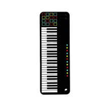 (Black) Silica Toys Piano Shape Toys Silica Soft Textured Chew Toys Sensory Toys Toy Playsets