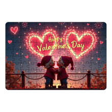 Valentine's Day Puzzle Family Puzzle Game Valentine's Day Puzzle Couple Home Decoration Painting Toy Playsets