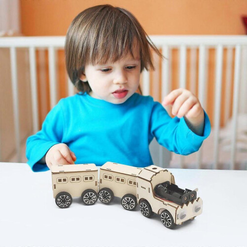 Puzzle Science Experiment Handicraft Technology Small Train Educational Equipment Material Package Toy Playsets 1