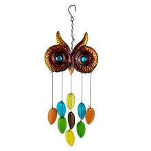 Iron Glass Stained Leaf Glass Decorations Patio Garden Crafts Hanging Decorations Toy Playsets