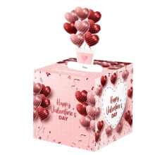 Valentine's Day Money Box for Cash Pull Money Box for Cash Gift with Greeting Card Valentine Surprise Money Roll Gift Box DIY Money Box Toy Playsets